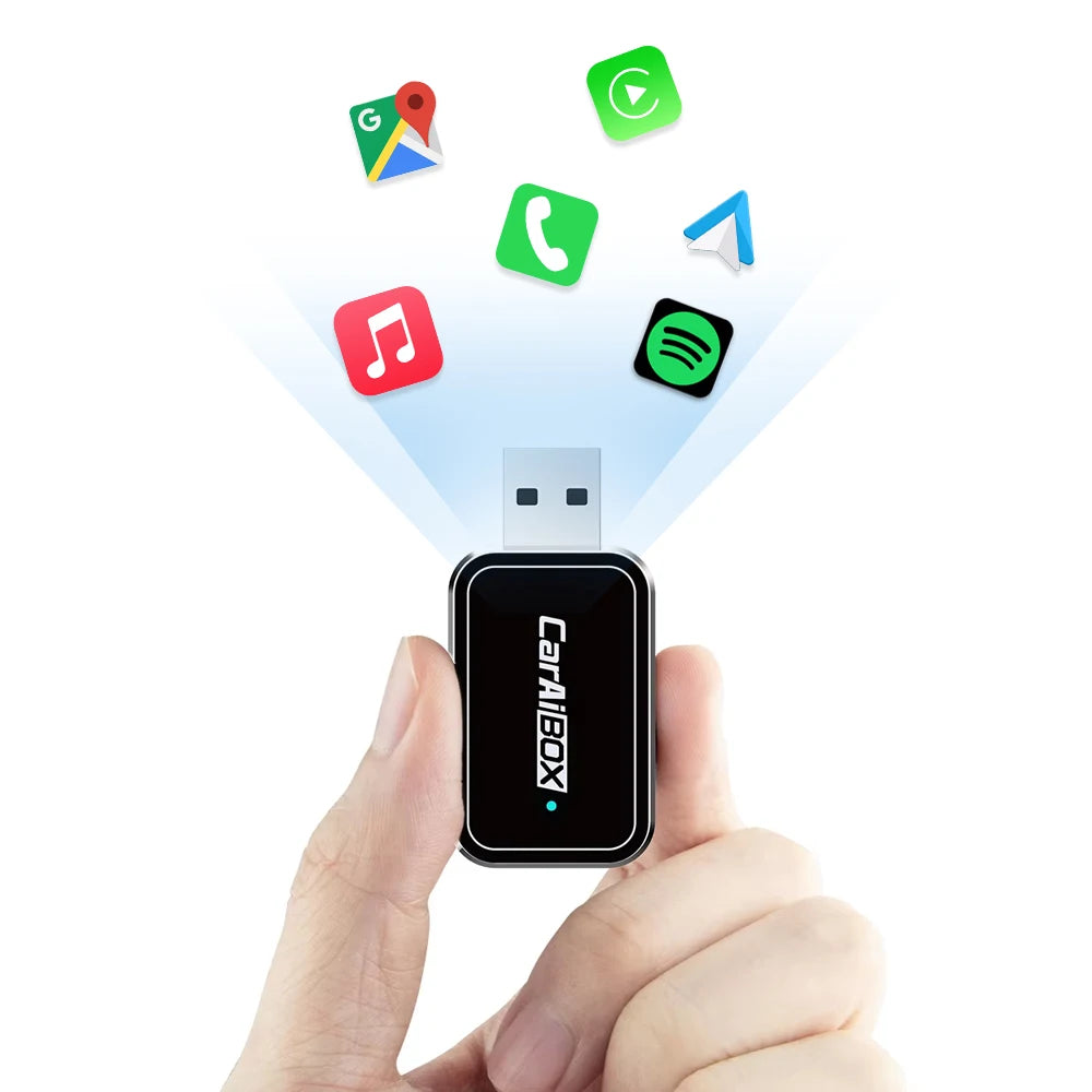 EKIY Wireless Android Auto Dongle Box for Car Radio with Wired CarPlay 2in1 Wireless CarPlay Adapter