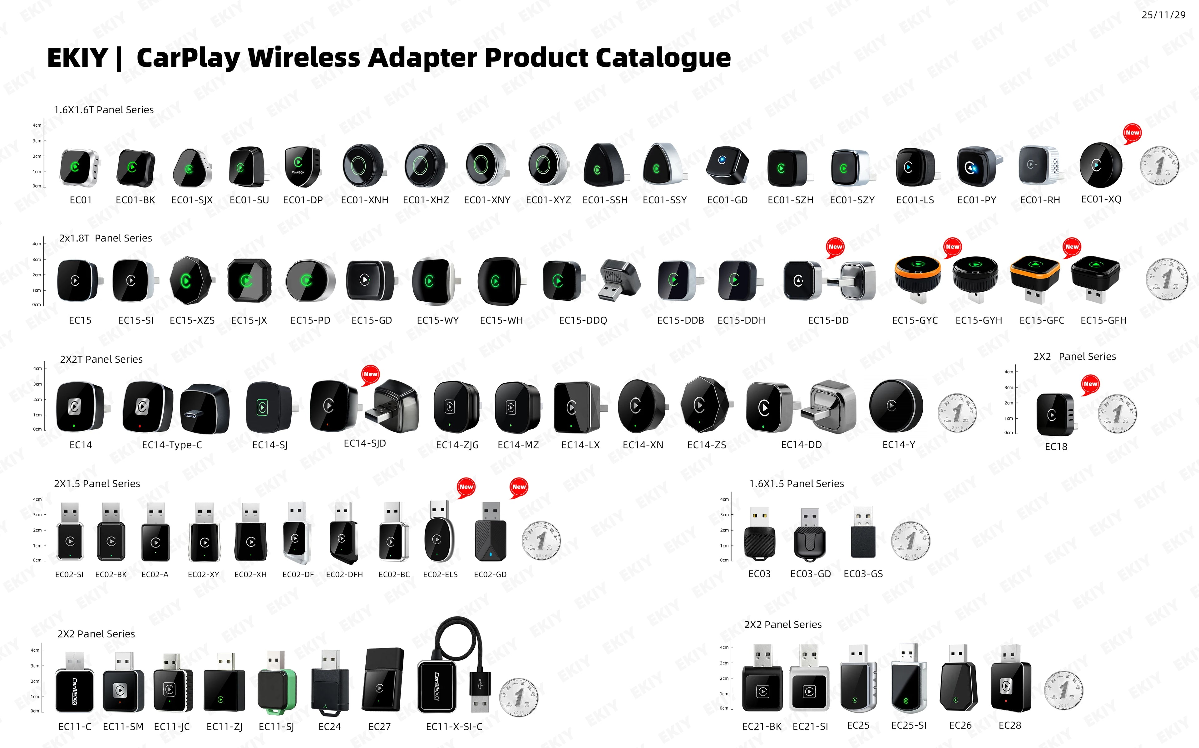 EKIY Wireless Android Auto Dongle Box for Car Radio with Wired CarPlay 2in1 Wireless CarPlay Adapter