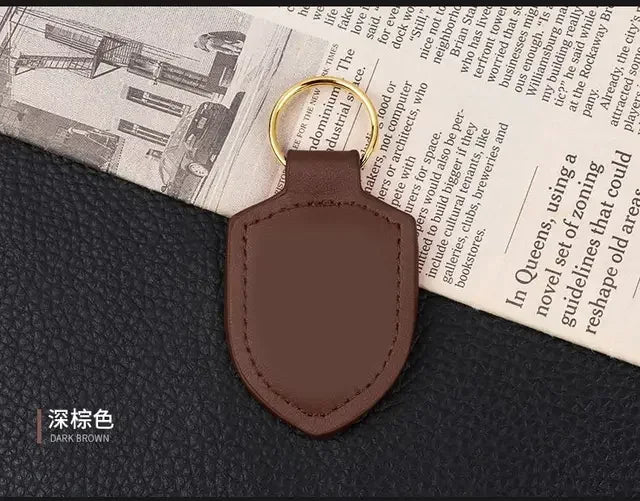 Auto Parts Metal Logo Leather Keychain For 996 917 991 986 997 958 918 970 981 GTS Anti-lost Protector Key Ring Car Accsesories