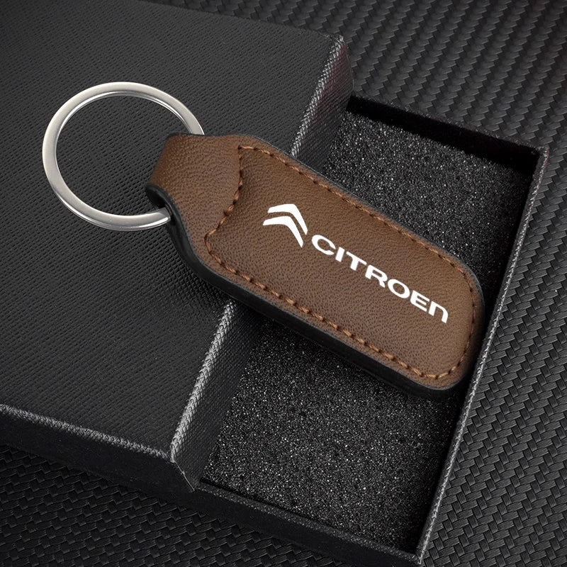 Fashion Leather Car Logo keychain Keychain Key Chain Ring For Citroen C1 C2 C3 C4 C5 C6 C8 C4L DS3 DS4 DS5 DS5LS DS6 Accessories