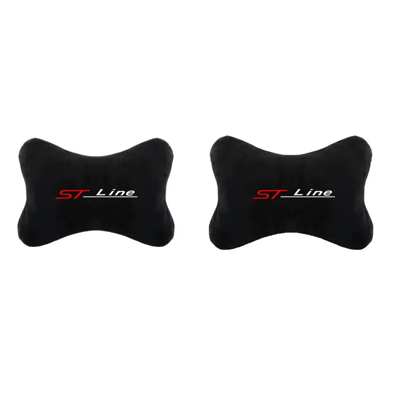 For ST LINE  Mk2 Mk3 Mk4 2 3 4 ST  Car Headrest Neck Support Seat Soft Neck Pillow Auto Accessories