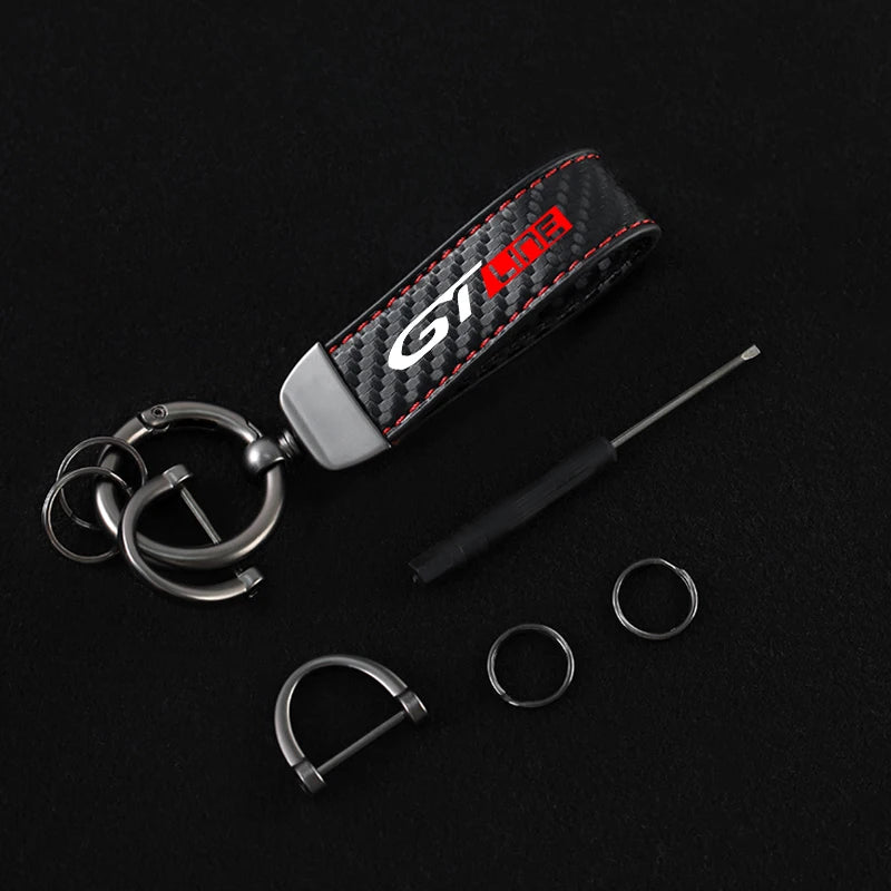 Car Keychain Logo Keyring Accessories   For Peugeot GT GTline 3008 308 T9 208 508 2008 Rifter 5008 207 206 408 108 4008