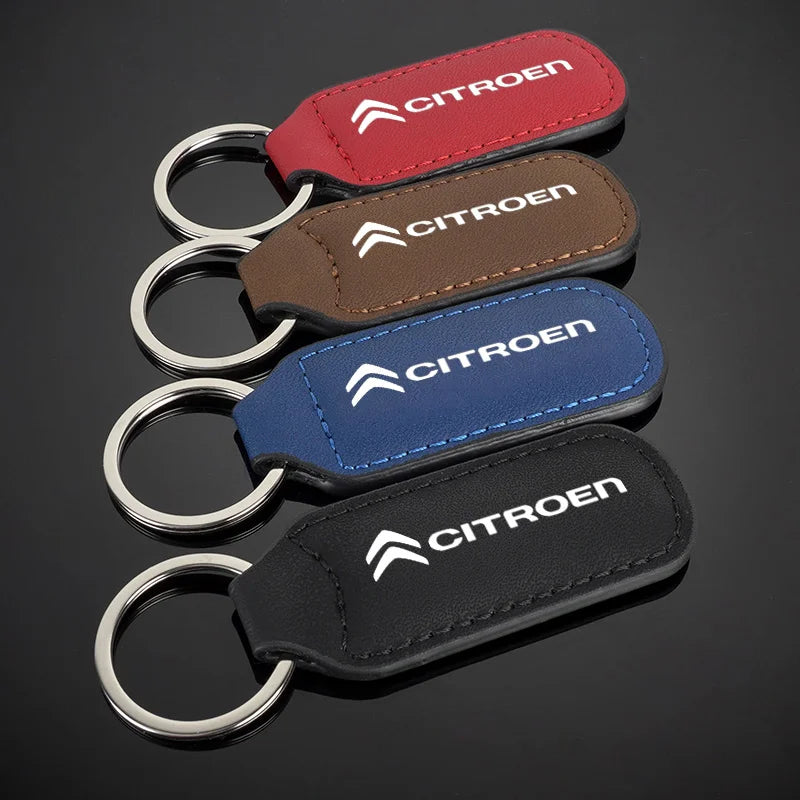 Fashion Leather Car Logo keychain Keychain Key Chain Ring For Citroen C1 C2 C3 C4 C5 C6 C8 C4L DS3 DS4 DS5 DS5LS DS6 Accessories
