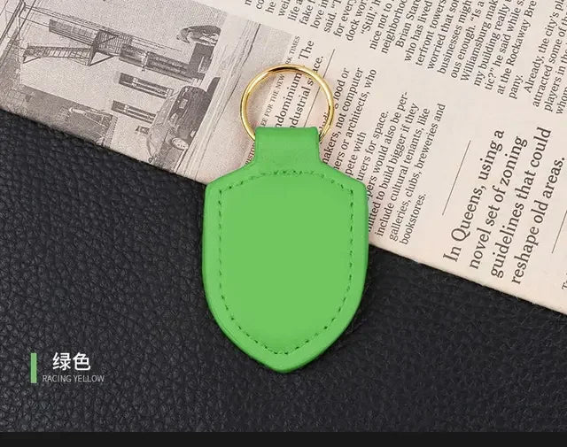 Auto Parts Metal Logo Leather Keychain For 996 917 991 986 997 958 918 970 981 GTS Anti-lost Protector Key Ring Car Accsesories