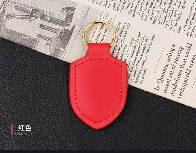 Auto Parts Metal Logo Leather Keychain For 996 917 991 986 997 958 918 970 981 GTS Anti-lost Protector Key Ring Car Accsesories