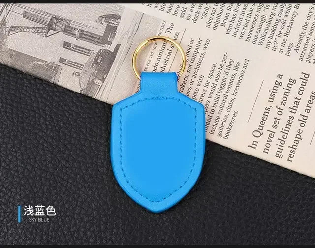 Auto Parts Metal Logo Leather Keychain For 996 917 991 986 997 958 918 970 981 GTS Anti-lost Protector Key Ring Car Accsesories