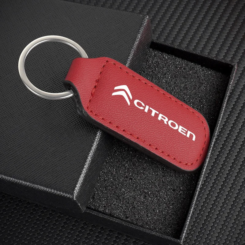 Fashion Leather Car Logo keychain Keychain Key Chain Ring For Citroen C1 C2 C3 C4 C5 C6 C8 C4L DS3 DS4 DS5 DS5LS DS6 Accessories