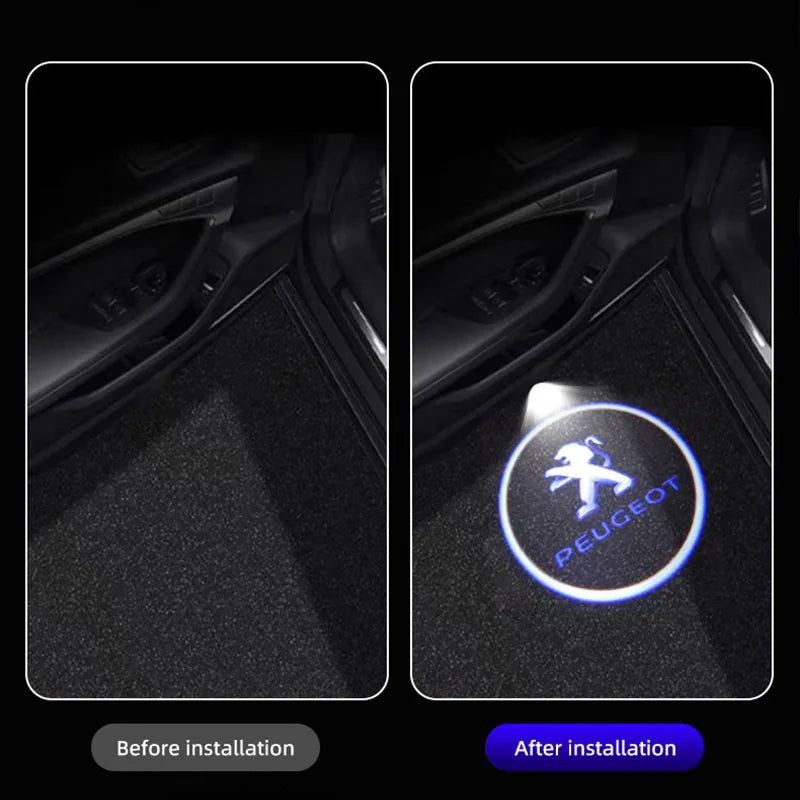 Led Car Door Welcome Light Logo Projector Laser For Peugeot 307 107 306 308 207 208 5008 407 3008 508 206 406 301 607 Accessorie