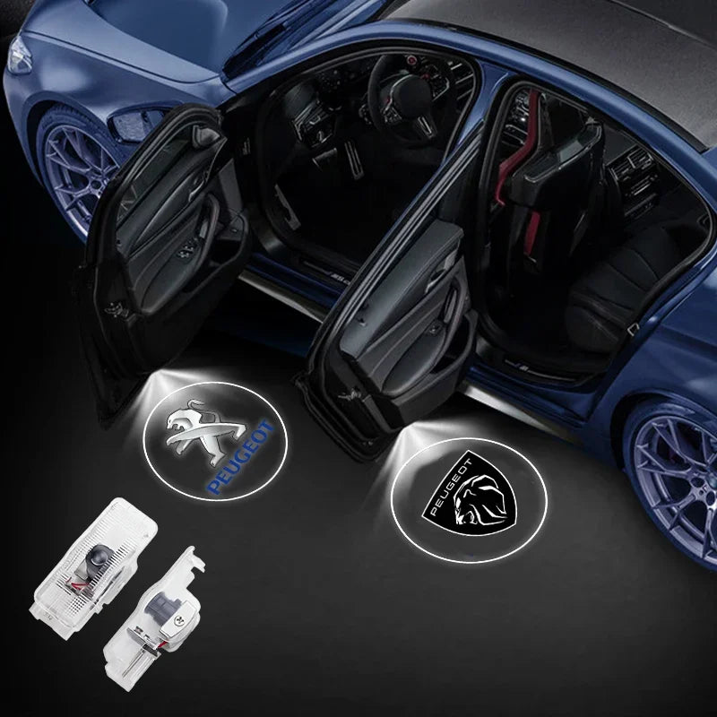 Led Car Door Welcome Light Logo Projector Laser For Peugeot 307 107 306 308 207 208 5008 407 3008 508 206 406 301 607 Accessorie
