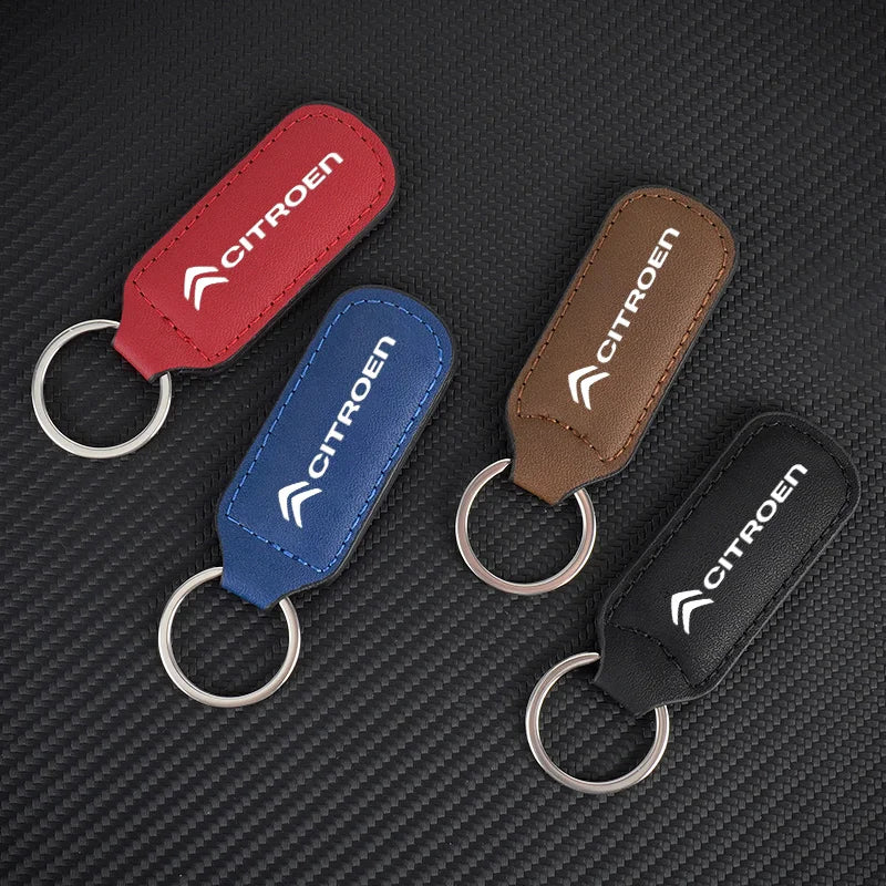 Fashion Leather Car Logo keychain Keychain Key Chain Ring For Citroen C1 C2 C3 C4 C5 C6 C8 C4L DS3 DS4 DS5 DS5LS DS6 Accessories