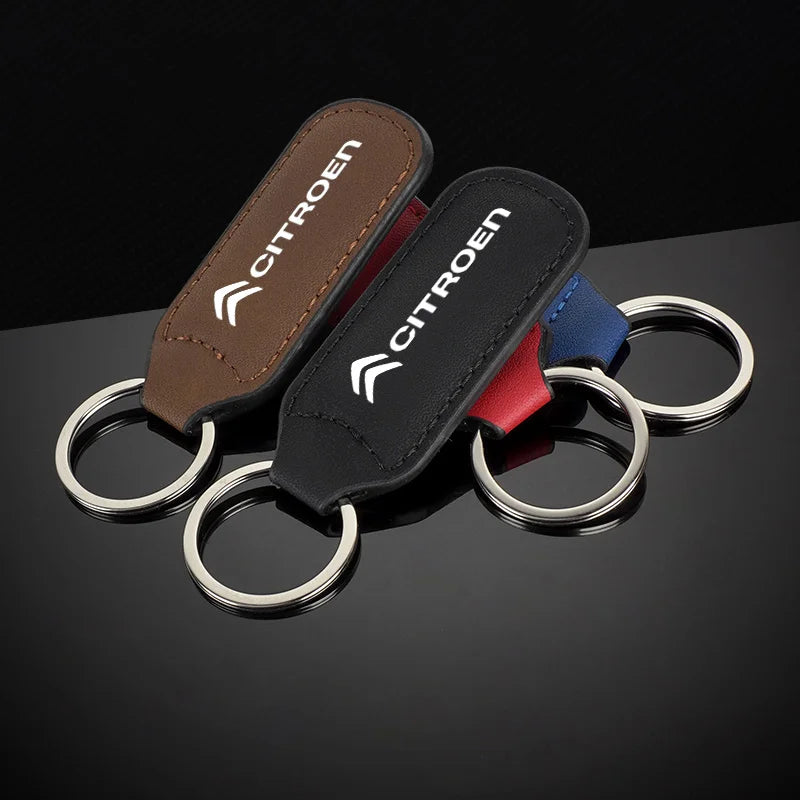 Fashion Leather Car Logo keychain Keychain Key Chain Ring For Citroen C1 C2 C3 C4 C5 C6 C8 C4L DS3 DS4 DS5 DS5LS DS6 Accessories