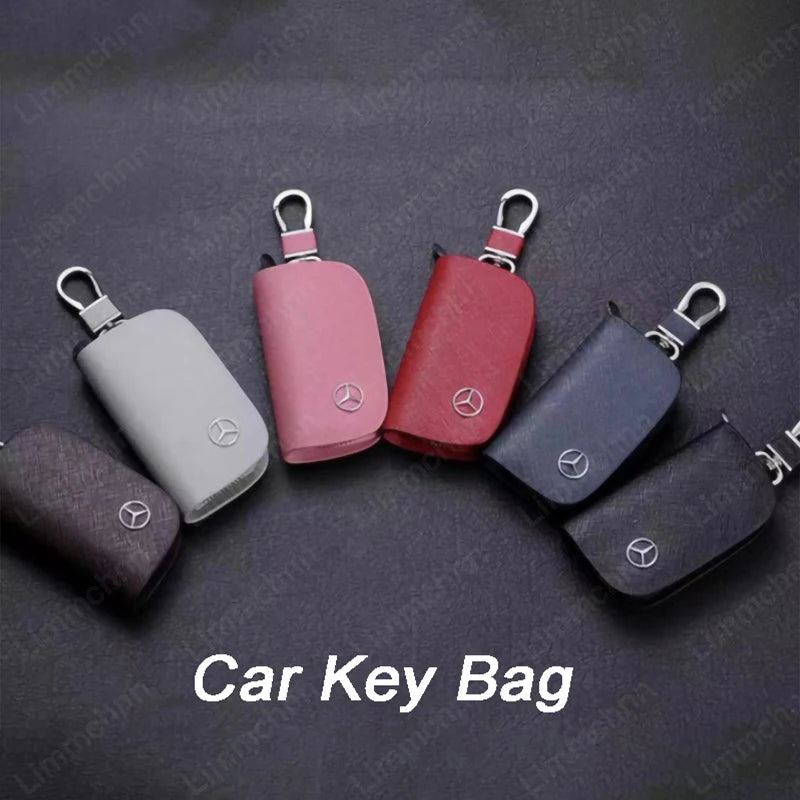 Car Logo Accessories For Mercedes-Benz W210 W211 W212 W221 W222 A C E G S CLS CLA GLA GLB CLA Car Key Case Cover Protector Shell