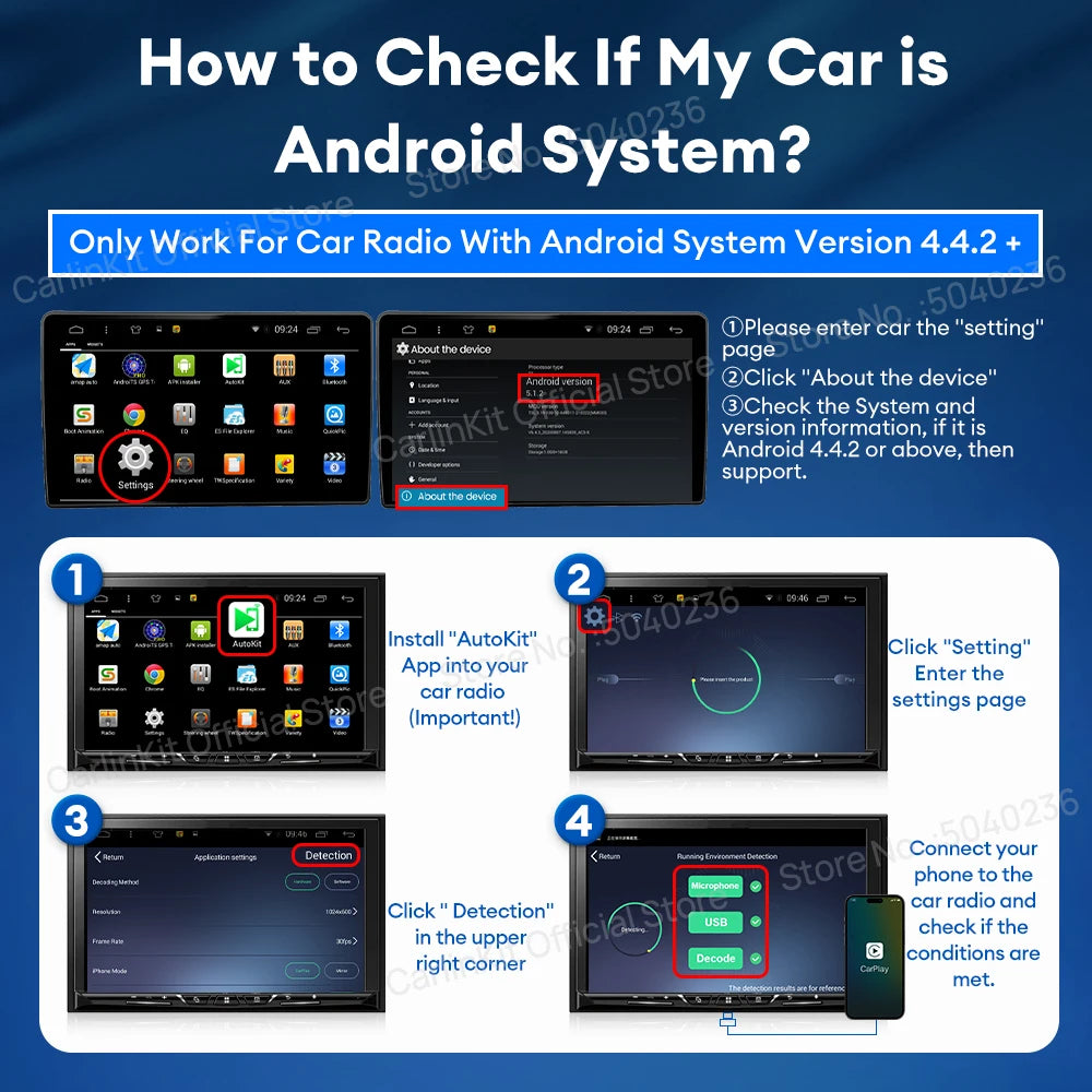 CarlinKit CCPA Wireless CarPlay For Android Car Radio Wireless Android Auto Wireless Auto Connect Mirrorlink Smart USB Adapter