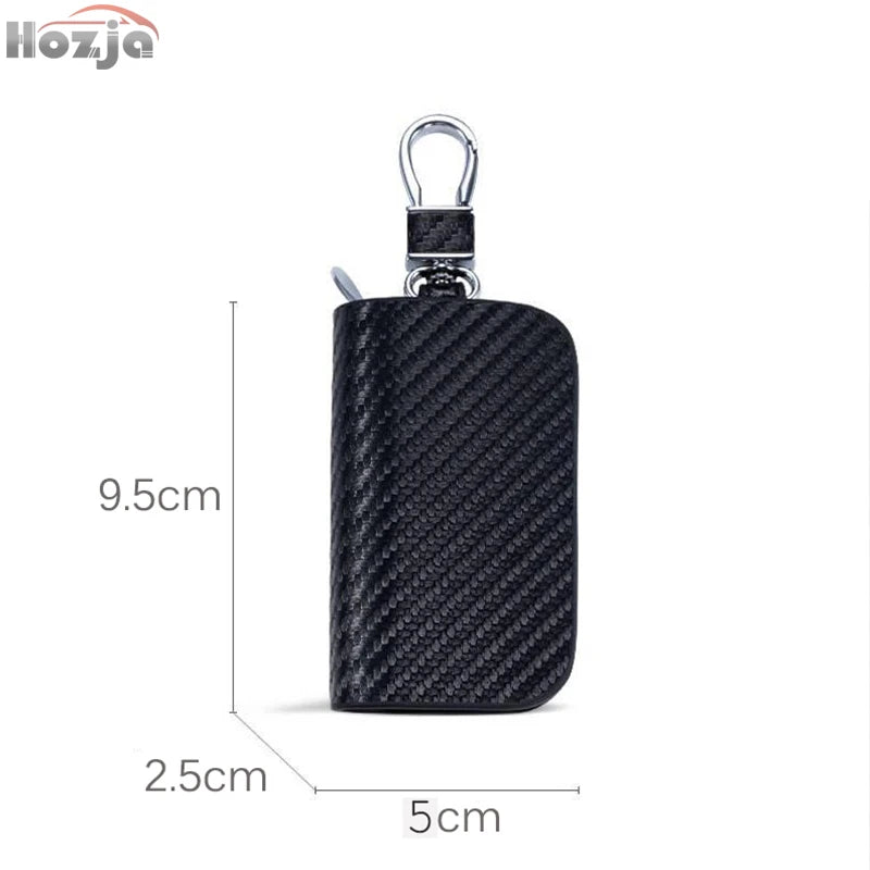 Key Holder For Car Keys Wallet Pouch Bag Genuine Leather Keychain Housekeeper Car Key Case Organizer Key Cover With Car Logo
