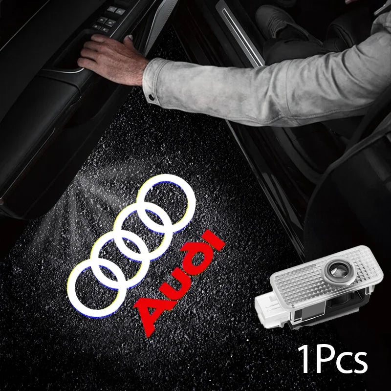 LED Car Door Logo Welcome Light Laser Projector Lamp For Audi Sline S3 S4 S5 S6 S7 RS Quattro Q7 Q5 Q3 A4 B8 8P A3 A6 C7 A5 A6L