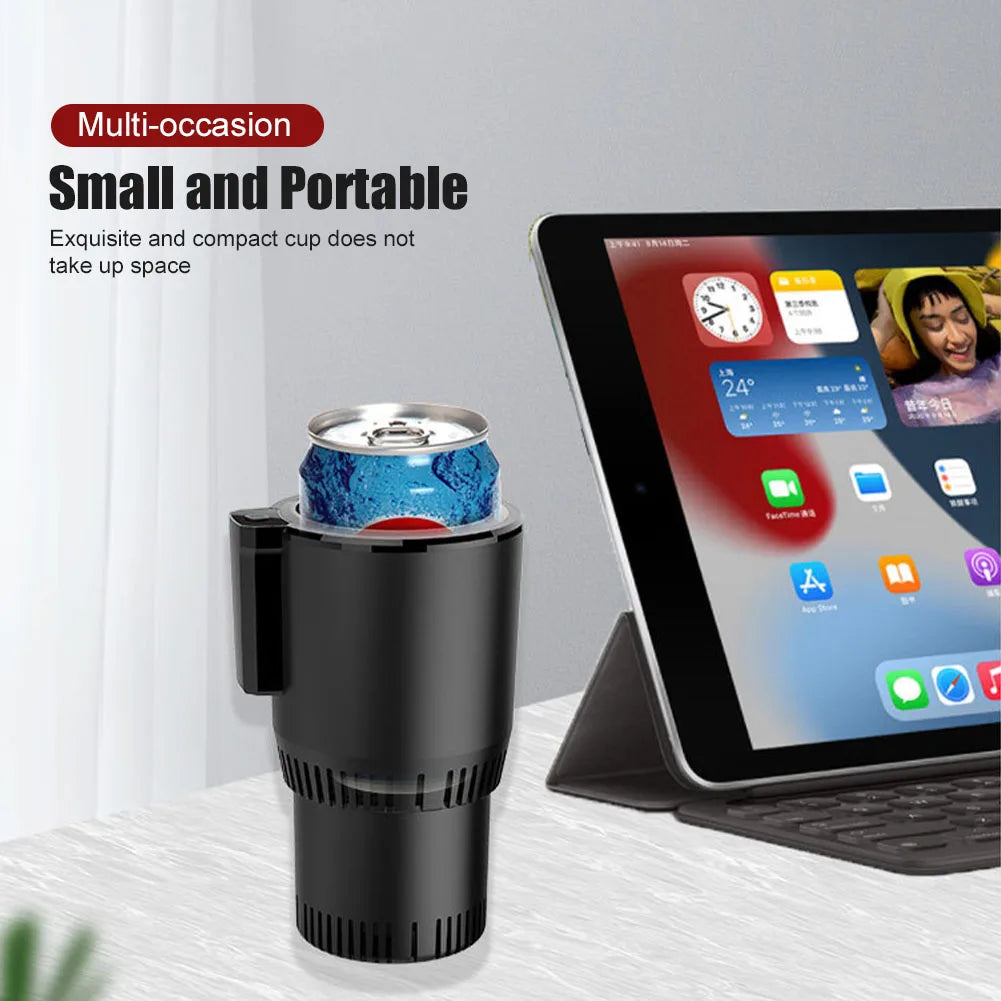 Car Cup Cooler DC 12V Cooling Cup For Car With Home Power Adapter Electric Car Office Cup Mug Holder Beverage Drink Refrigerator