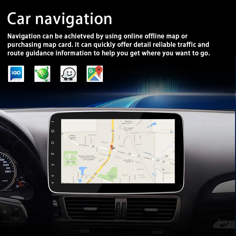 CarPlay Android 13 Car Radio For Universal 9/10inch 360 degrees Rotatable  Car player Video Multimedia Player GPS Navi