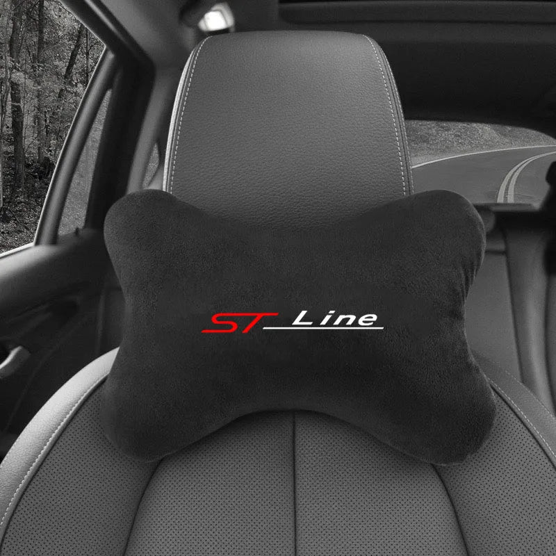 For ST LINE  Mk2 Mk3 Mk4 2 3 4 ST  Car Headrest Neck Support Seat Soft Neck Pillow Auto Accessories
