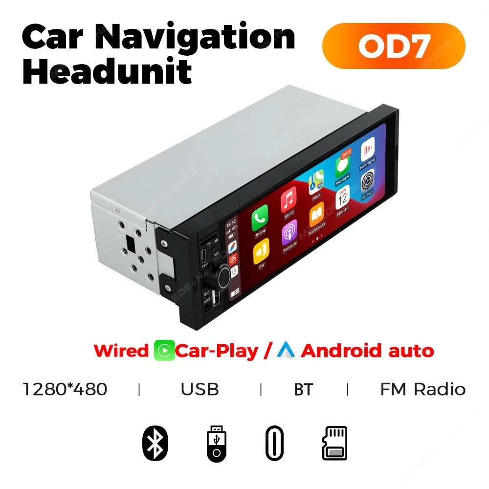 NaviFly 6.86 Inch Universal FM Carplay Android Auto Car Radio Autoradio Multimedia Player Car Stereo MP5 Player Camera No DVD