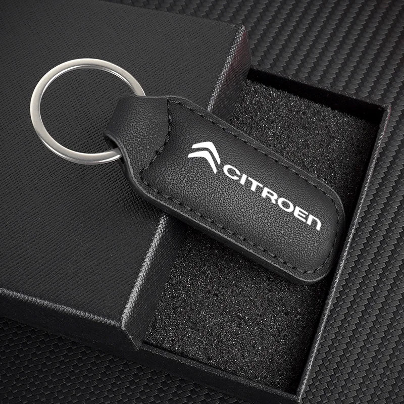 Fashion Leather Car Logo keychain Keychain Key Chain Ring For Citroen C1 C2 C3 C4 C5 C6 C8 C4L DS3 DS4 DS5 DS5LS DS6 Accessories