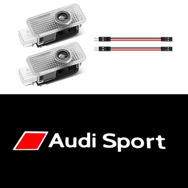 LED Car Door Logo Welcome Light Laser Projector Lamp For Audi Sline S3 S4 S5 S6 S7 RS Quattro Q7 Q5 Q3 A4 B8 8P A3 A6 C7 A5 A6L