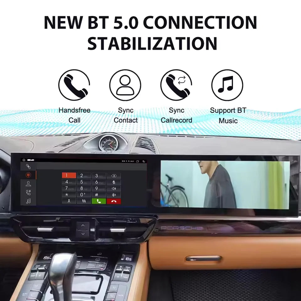 Carplay  Dual Screen Android 13  Multimedia Auto Stereo Video Navigation Car Radio For Porsche Cayenne 2010 - 2017 Interactive