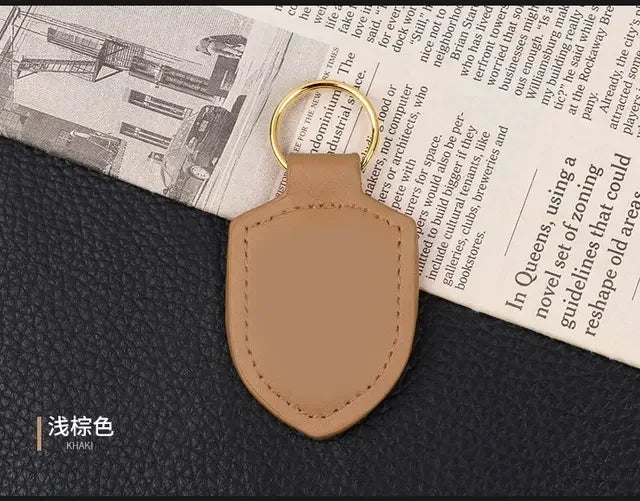 Auto Parts Metal Logo Leather Keychain For 996 917 991 986 997 958 918 970 981 GTS Anti-lost Protector Key Ring Car Accsesories