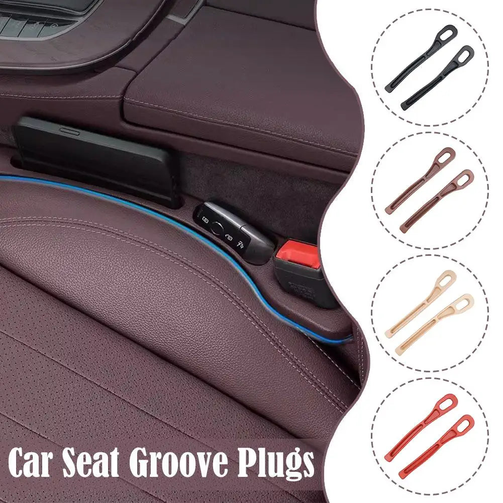 Car Seat Gap Stuff Side Seam Universal PU Car Gap Filler Leakproof Seat Gap Storage Organizer Car Interior Accessories 1 Pair
