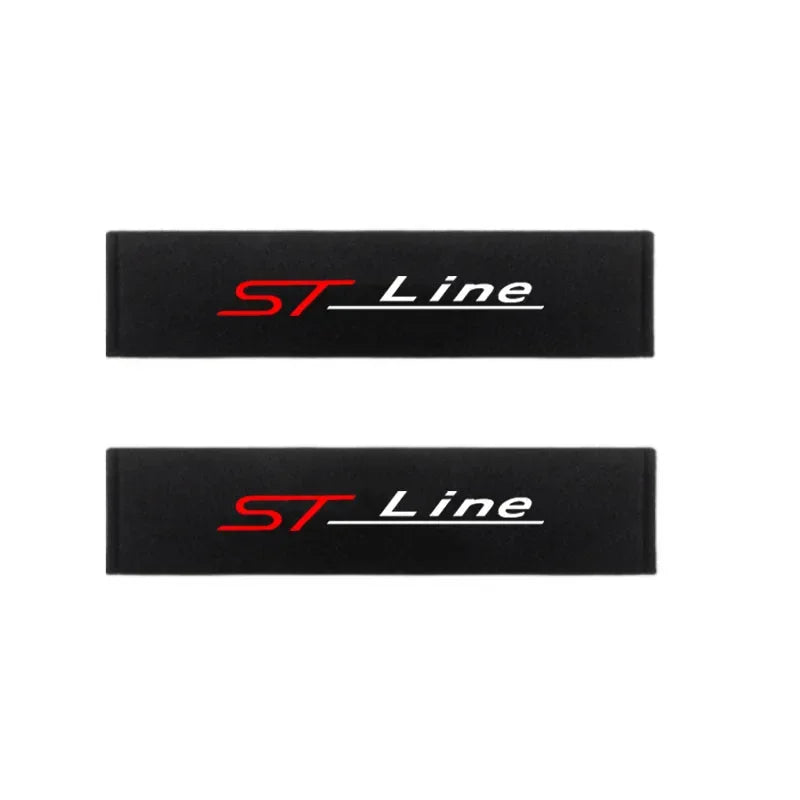 ST LINE Mk2 Mk3 Mk4 2 3 4 ST Car Neck Pillow Set, Soft Seat Belt Shoulder Headrest Support Auto Accessory