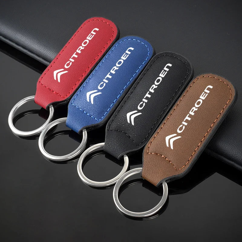 Fashion Leather Car Logo keychain Keychain Key Chain Ring For Citroen C1 C2 C3 C4 C5 C6 C8 C4L DS3 DS4 DS5 DS5LS DS6 Accessories