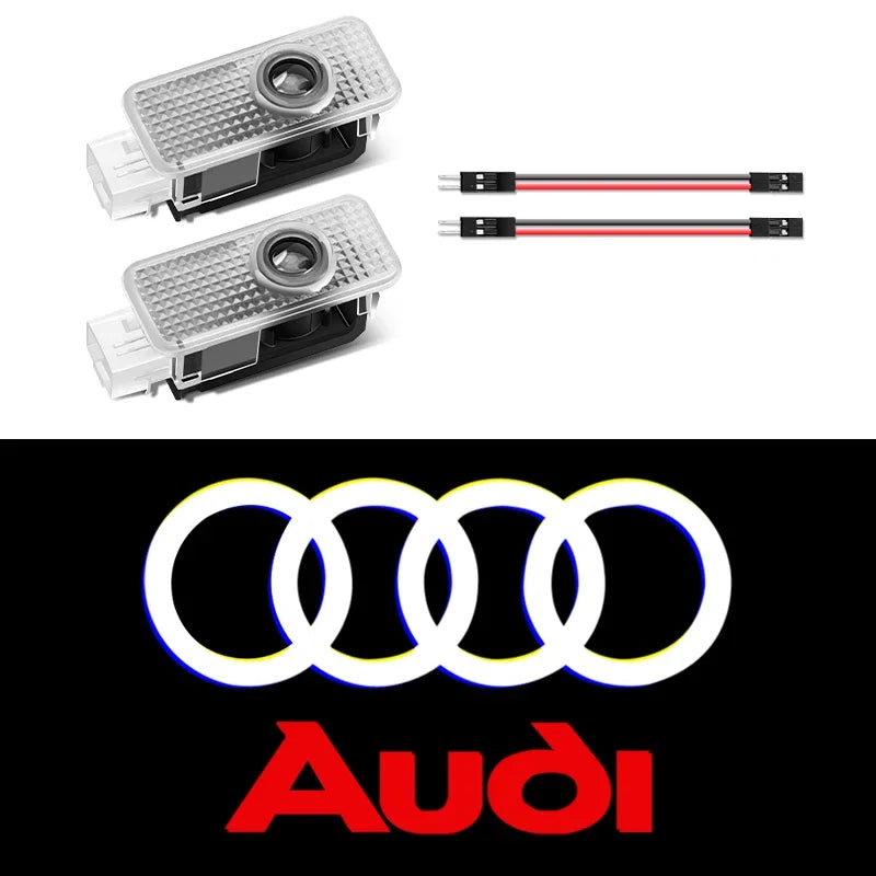 LED Car Door Logo Welcome Light Laser Projector Lamp For Audi Sline S3 S4 S5 S6 S7 RS Quattro Q7 Q5 Q3 A4 B8 8P A3 A6 C7 A5 A6L