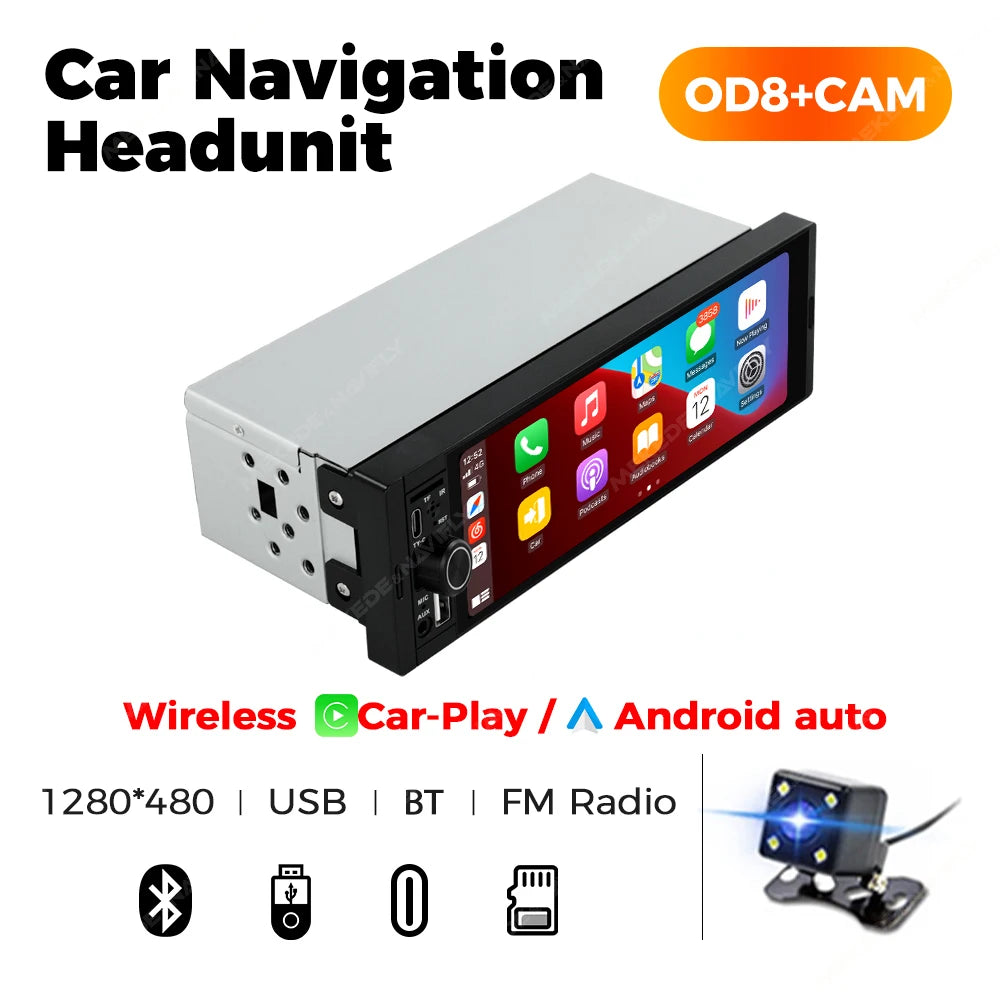 NaviFly 6.86 Inch Universal FM Carplay Android Auto Car Radio Autoradio Multimedia Player Car Stereo MP5 Player Camera No DVD